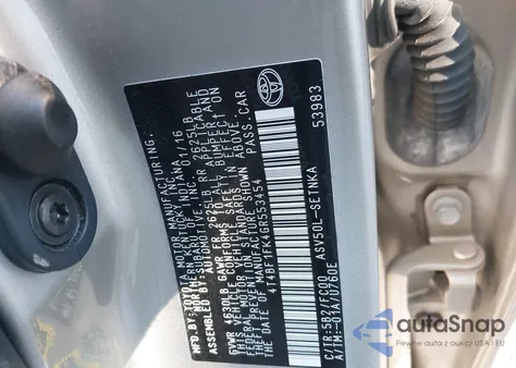 2016 Toyota Camry Le/Xle/Se/Xse z USA, uszkodzony, nr VIN 4T4BF1FK4GR553454